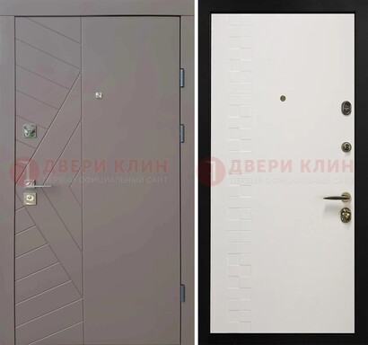 Современная железная дверь с МДФ ДМ-442 