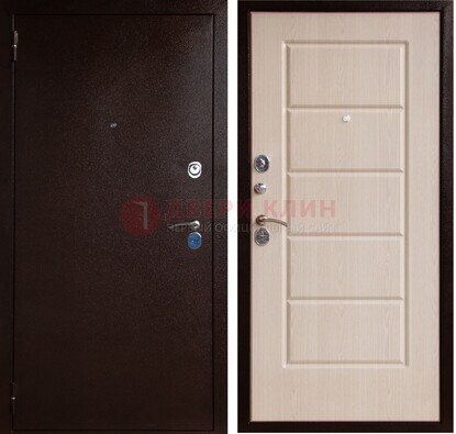Коричневая металлическая дверь с порошковым окрасом ДП-92